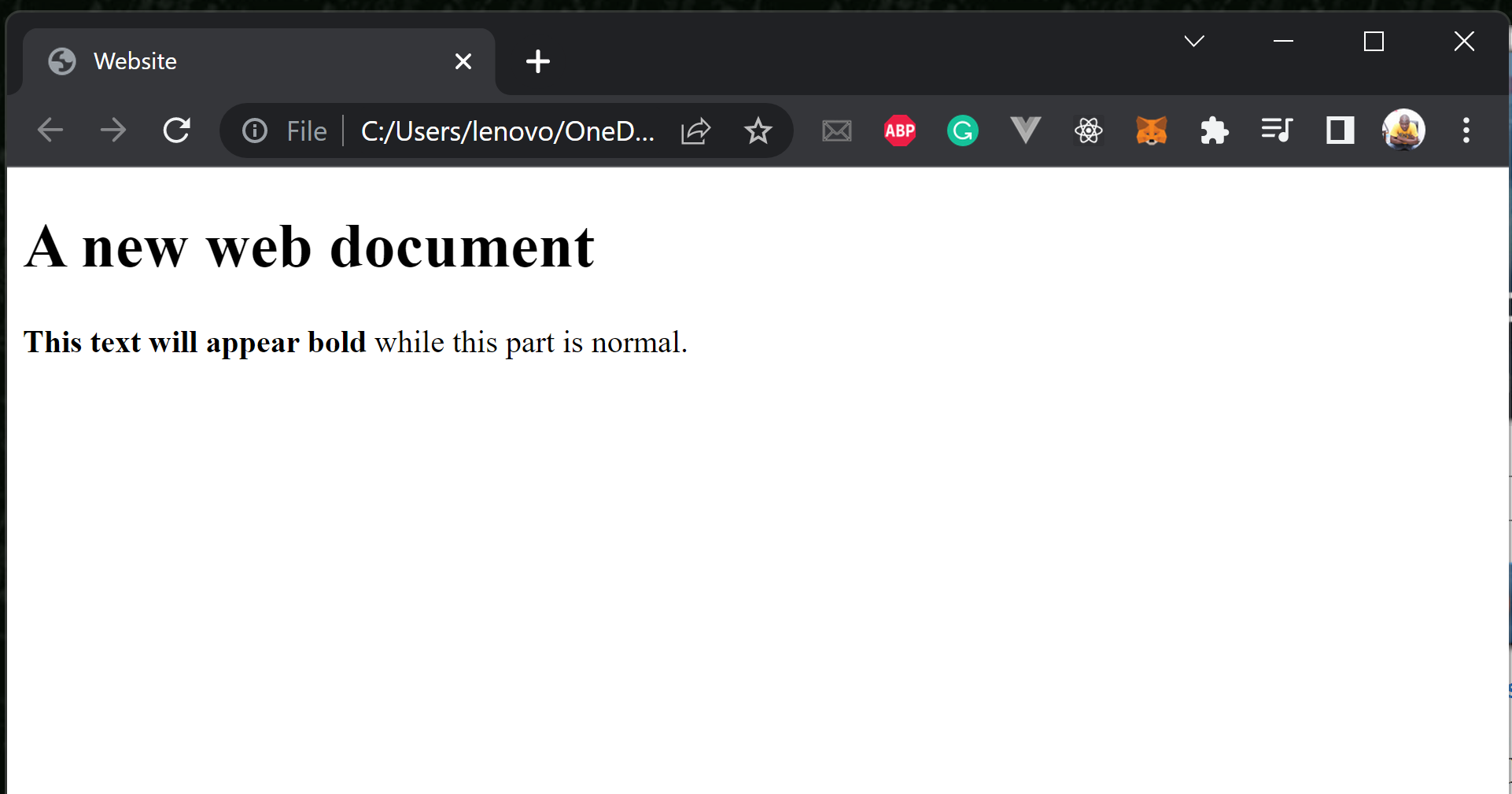 A web document preview