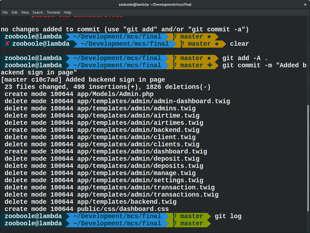 Shell - zsh and oh-my-zsh-zooboole