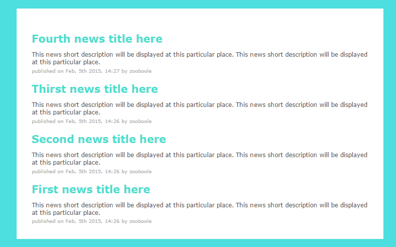 list news