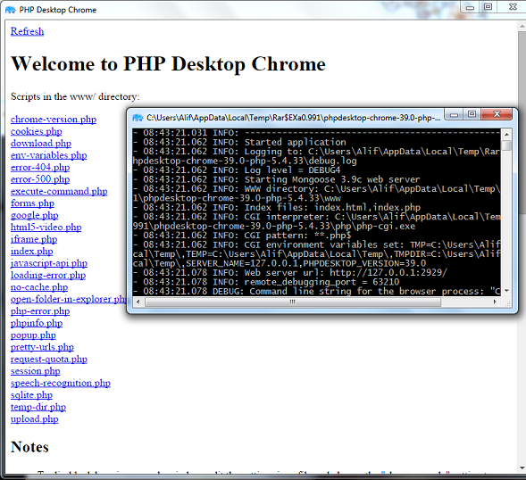 PHP Desktop