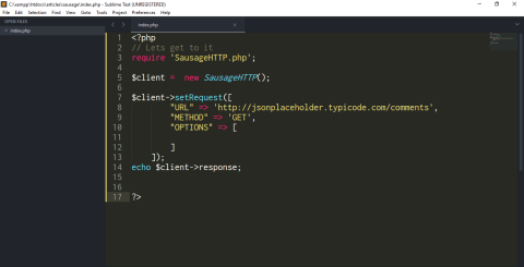 How to use PHP to consume a RESTful API using SausageHTTP