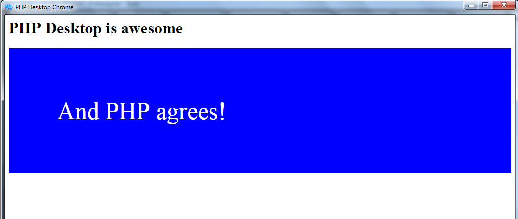 PHP Desktop