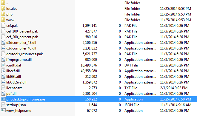 PHP Desktop