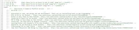 Waterstones uses HTML comments to market books